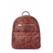 Рюкзак женский кожаный POOLPARTY Mini (pool-mini-bckpck-leather-croco-brown)