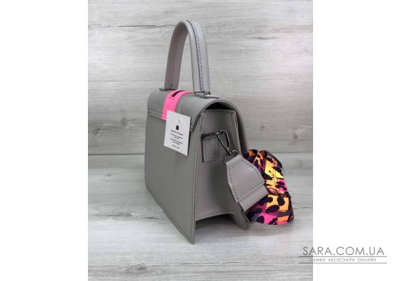 Женская сумка Daisy серый с малиновым WeLassie