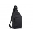 Мужская кожаная сумка-слинг черная Tiding Bag SM8-827A