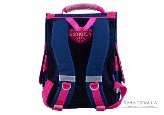 Шкільний каркасний рюкзак Smart 26х34х14 см 12 л для дівчаток PG-11 Flowers blue (554464)