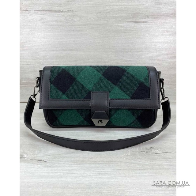 Жіноча сумка «Наомі» зелена клітина WeLassie дешево Жіноча сумка «Наомі» зелена клітина WeLassie дешево