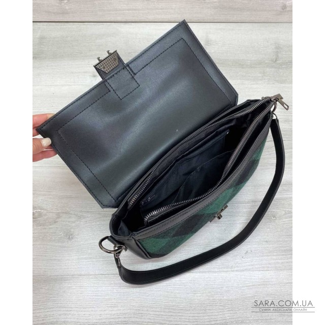 Жіноча сумка «Наомі» зелена клітина WeLassie дешево Жіноча сумка «Наомі» зелена клітина WeLassie дешево