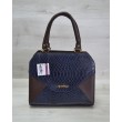 Жіноча сумка Конверт коричнева з синьою коброю WeLassie