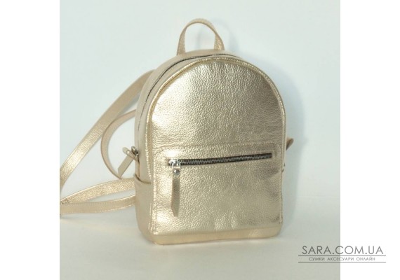 Жіночий шкіряний рюкзак B020103 золотий
