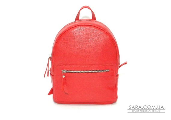 Жіночий шкіряний рюкзак B020104 червоний