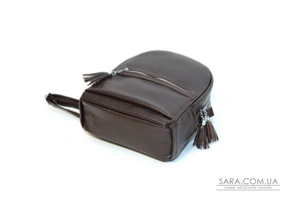Женский кожаный рюкзак B020106 шоколад