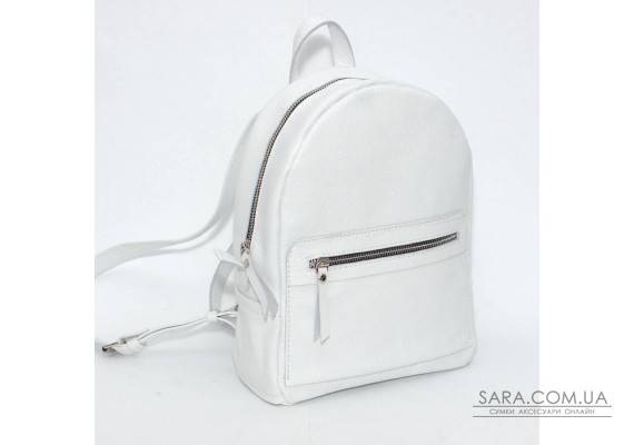 Жіночий шкіряний рюкзак B020107 білий