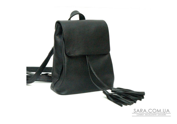 Женский кожаный рюкзак B030105 черный
