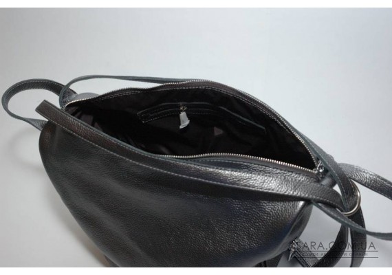 Женский кожаный рюкзак-трансформер B040101 никель