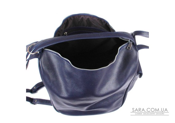 Жіночий шкіряний рюкзак-трансформер B040103 синій