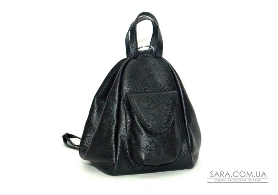 Жіночий шкіряний рюкзак-трансформер B040105 чорний