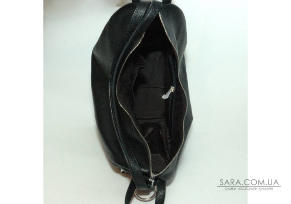 Женский кожаный рюкзак-трансформер B040105 черный