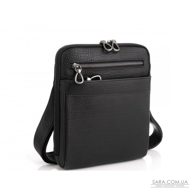Черная мужская кожаная сумка-мессенджер Tiding Bag S-008A недорого Черная мужская кожаная сумка-мессенджер Tiding Bag S-008A недорого