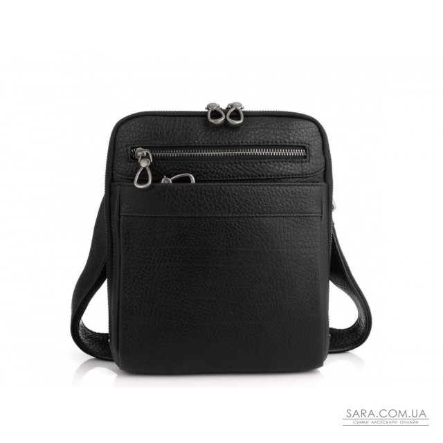 Черная мужская кожаная сумка-мессенджер Tiding Bag S-008A недорого Черная мужская кожаная сумка-мессенджер Tiding Bag S-008A недорого