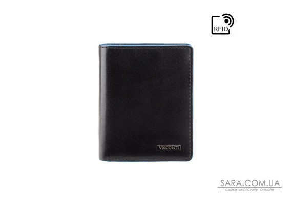 Кошелек мужской Visconti ALP84 Smith (Italian Black)