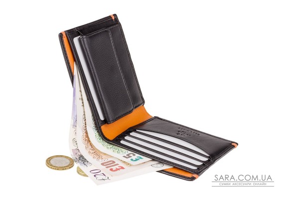 Гаманець чоловічий Visconti AP62 Montreux (Black Orange)