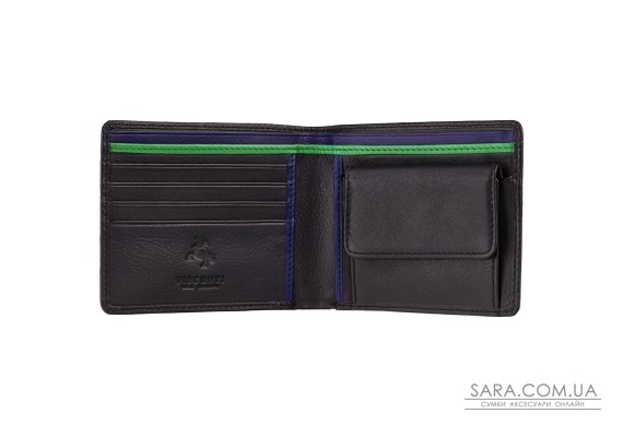 Кошелек мужской Visconti BD10 M (Black Cobalt Green)