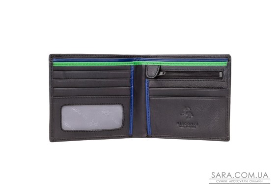 Кошелек мужской Visconti BD707 Le-chifre (Black Cobalt Green)