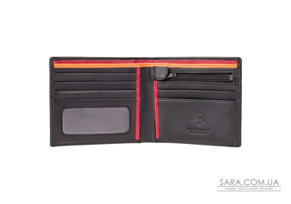 Кошелек мужской Visconti BD707 Le-chifre (Black Red Orange)