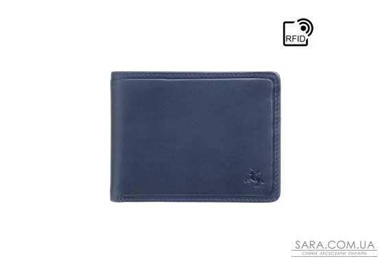 Гаманець чоловічий Visconti PLR72 Segesta c RFID (Steel Blue-Orange)
