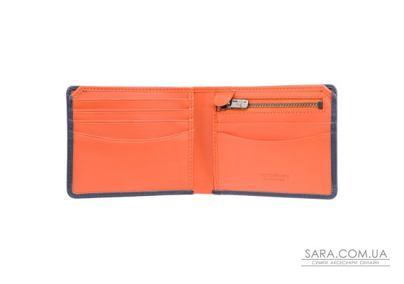 Гаманець чоловічий Visconti PLR72 Segesta c RFID (Steel Blue-Orange)