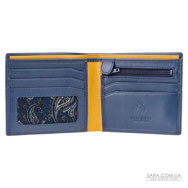 Гаманець чоловічий Visconti PM101 Pablo c RFID (Blue Mustard) Гаманець чоловічий Visconti PM101 Pablo c RFID (Blue Mustard)