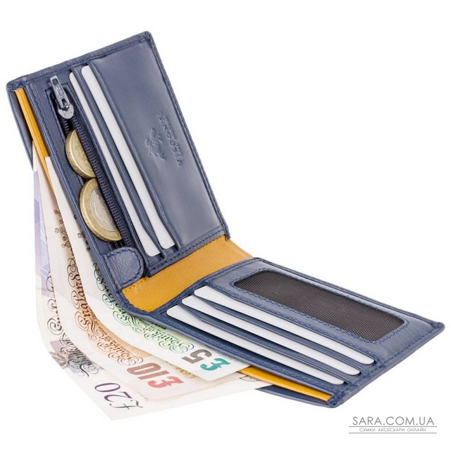 Гаманець чоловічий Visconti PM101 Pablo c RFID (Blue Mustard) Гаманець чоловічий Visconti PM101 Pablo c RFID (Blue Mustard)