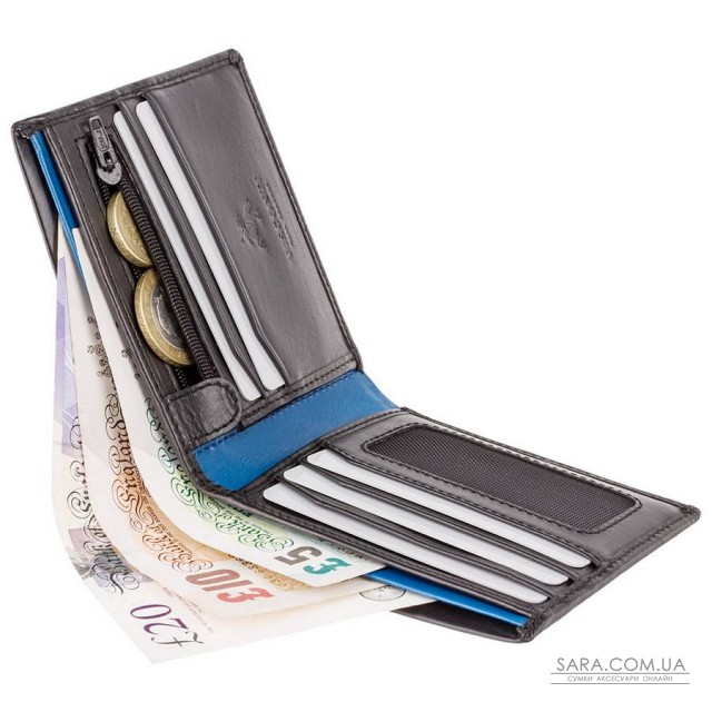 Гаманець чоловічий Visconti PM101 Pablo c RFID (Black Blue) Гаманець чоловічий Visconti PM101 Pablo c RFID (Black Blue)