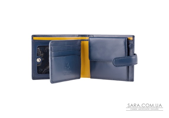Гаманець чоловічий Visconti PM102 Leonardo c RFID (Blue Mustard)