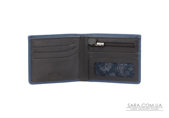 Гаманець чоловічий Visconti VSL33 TAP-N-GO c RFID (Steel Blue-Black)