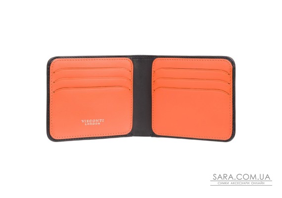 Кошелек мужской Visconti VSL35 Trim c RFID (Black-Orange)