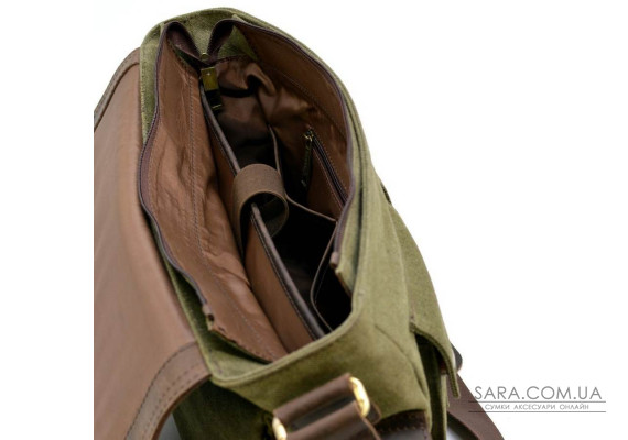 Чоловіча сумка через плече парусина і шкіра RH-6690-4lx бренду Tarwa