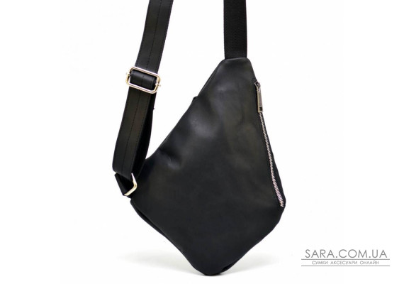 Рюкзак на косуха на одне плече RA-6402-4lx чорна бренд TARWA блискавка нікель