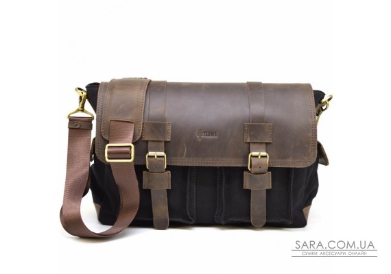 Сумка через плече з парусини і шкіри крейзі RAc-6690-4lx бренду Tarwa