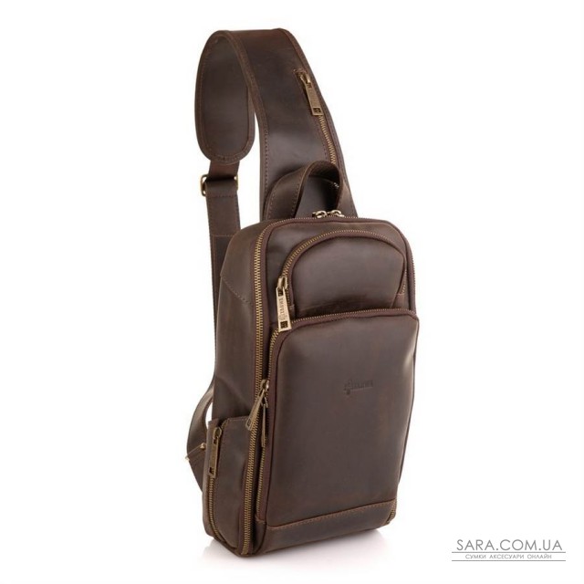 Кожаный рюкзак на одно плечо, рюкзак-слинг TARWA RC-0910-4lx Кожаный рюкзак на одно плечо, рюкзак-слинг TARWA RC-0910-4lx