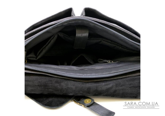 Чоловіча сумка портфель з канвас і кінської шкіри TARWA AG-3960-3md