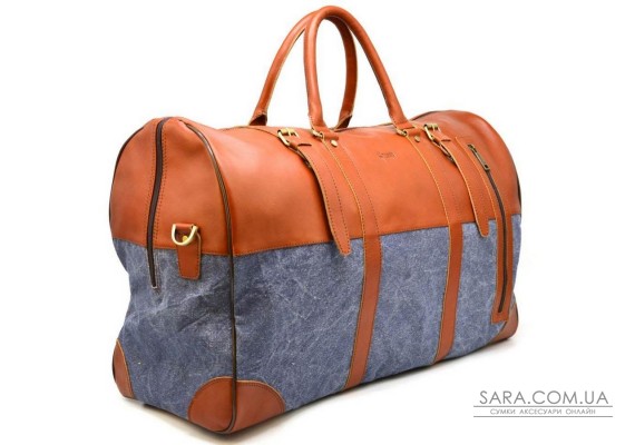 Велика дорожня сумка зі шкіри та текстилю Canvas GB-1633-4lx TARWA