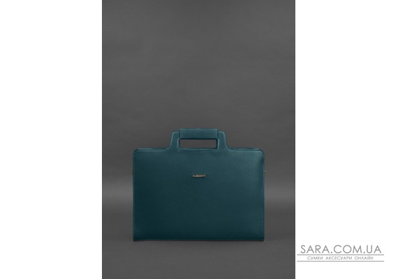 Жіноча шкіряна сумка для ноутбука і документів зелена - BN-BAG-36-malachite BlankNote