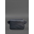 Кожаная поясная сумка Dropbag Mini темно-синяя - BN-BAG-6-navy-blue BlankNote