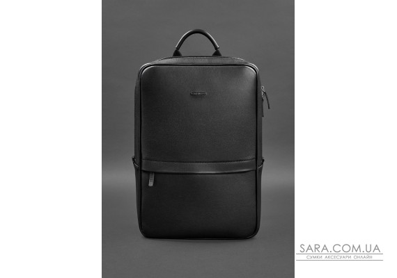 Чорний шкіряний чоловічий рюкзак Foster - BN-BAG-39-g BlankNote