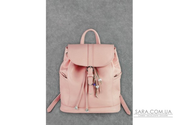 Шкіряний жіночий рюкзак Олсен рожевий - BN-BAG-13-barbi BlankNote