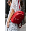 Кожаный женский мини-рюкзак Kylie красный - BN-BAG-22-rubin BlankNote