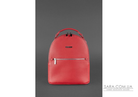Кожаный женский мини-рюкзак Kylie красный - BN-BAG-22-rubin BlankNote