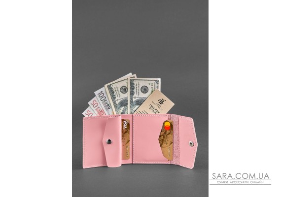 Жіночий шкіряний гаманець 2.1 Рожевий - BN-W-2-1-pink BlankNote
