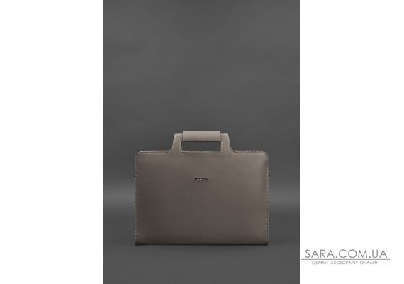 Жіноча шкіряна сумка для ноутбука і документів темно-бежева - BN-BAG-36-beige BlankNote