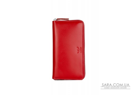 Шкіряне портмоне Keeper zip червоний - TW-Keeper-zip-2-red-ksr The Wings