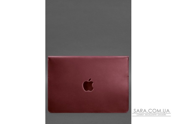 Шкіряний чохол-конверт на магнітах для MacBook Pro 15-16 '' Бордовий Crazy Horse - BN-GC-12-vin-kr BlankNote