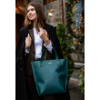 Кожаная женская сумка шоппер D.D. зеленая - BN-BAG-17-malachite BlankNote