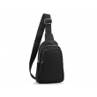 Мужской черный кожаный слинг на плечо Tiding Bag SM8-356A