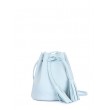 Голубая кожаная сумочка на завязках Bucket (bucket-blue)